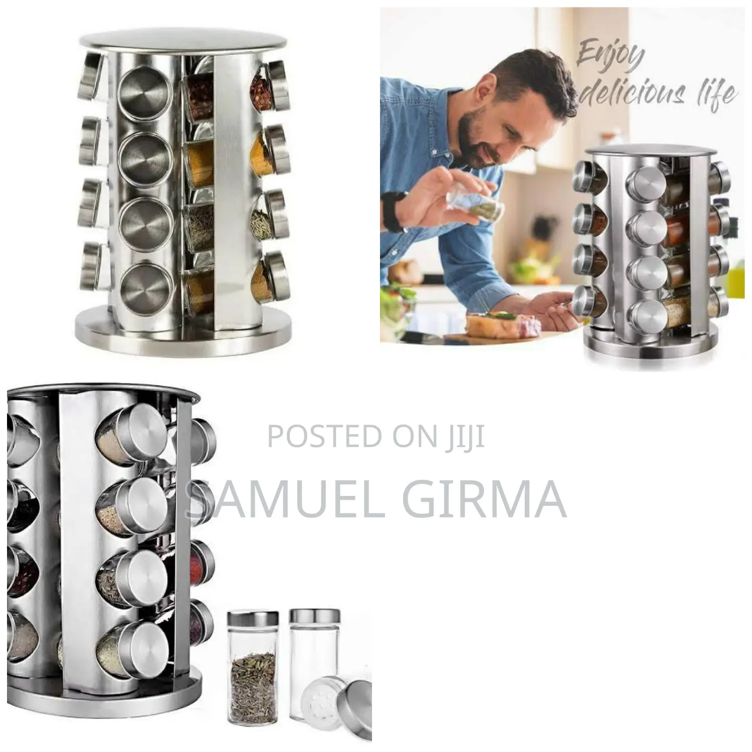 ~16 Jar Rotating Spice Carousel