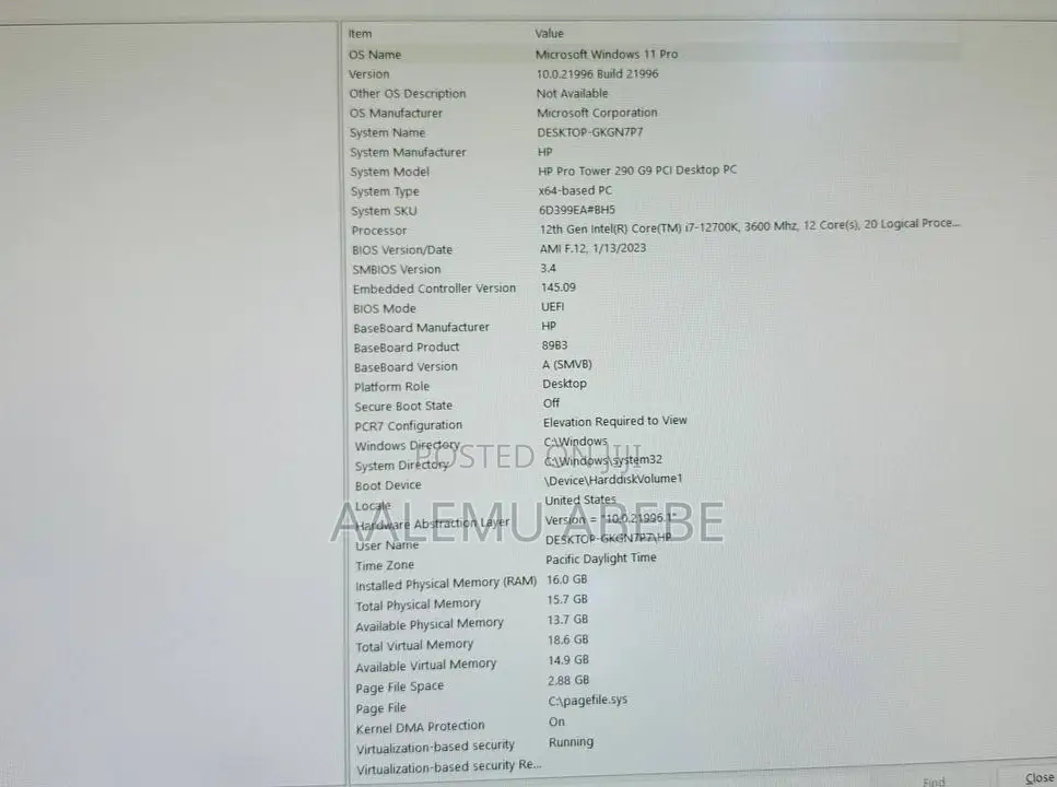 New Desktop Computer HP 290 G9 All-in-One 16GB Intel Core i7 SSD 512GB