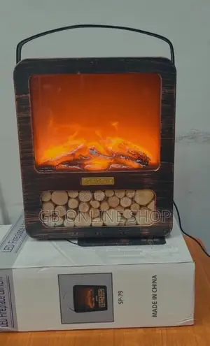 Artificial LED Fireplace With Realistic Wood Burning Flame