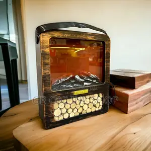 Artificial LED Fireplace With Realistic Wood Burning Flame