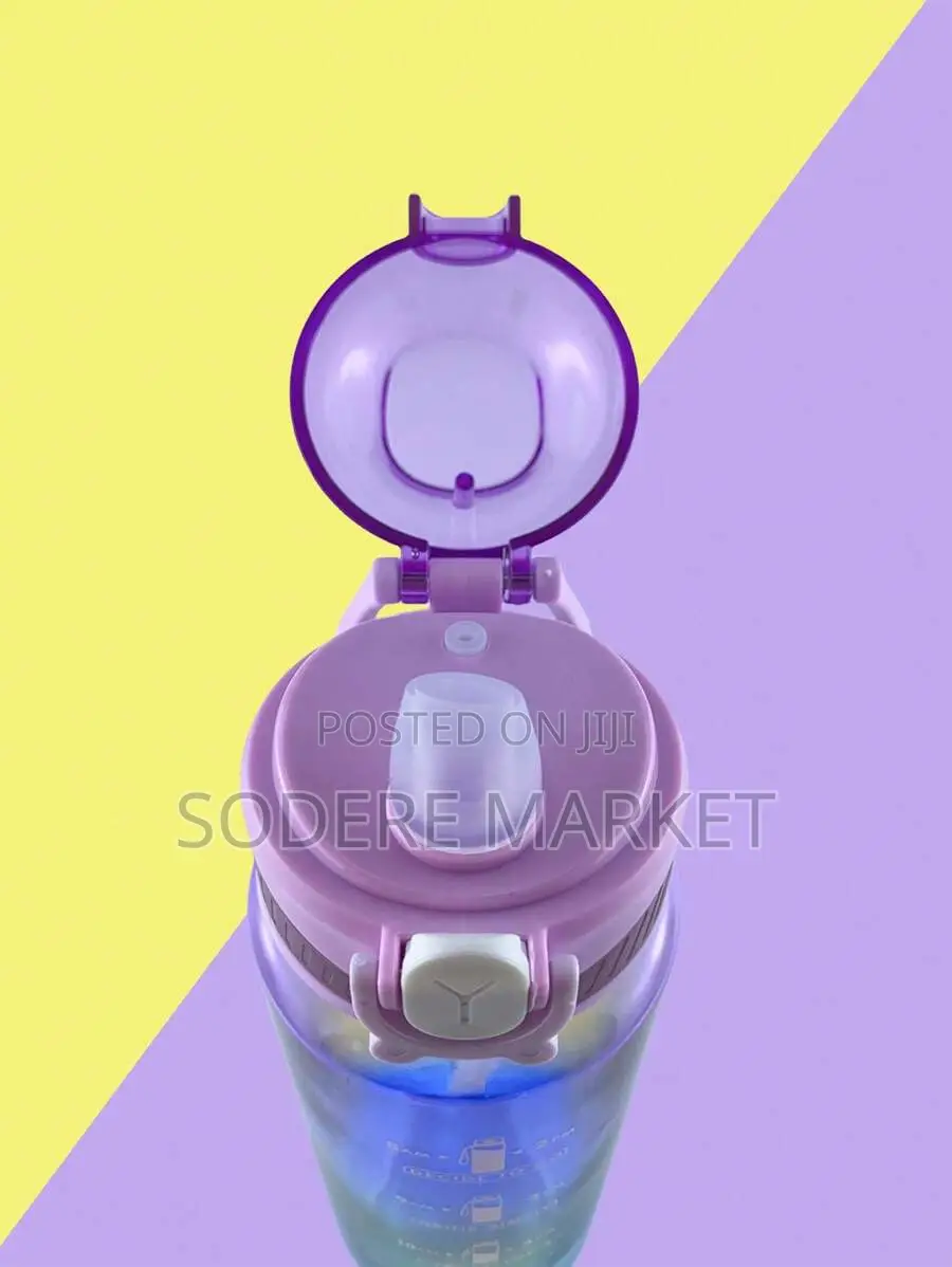 Sports Water Bottle With Straw 1L