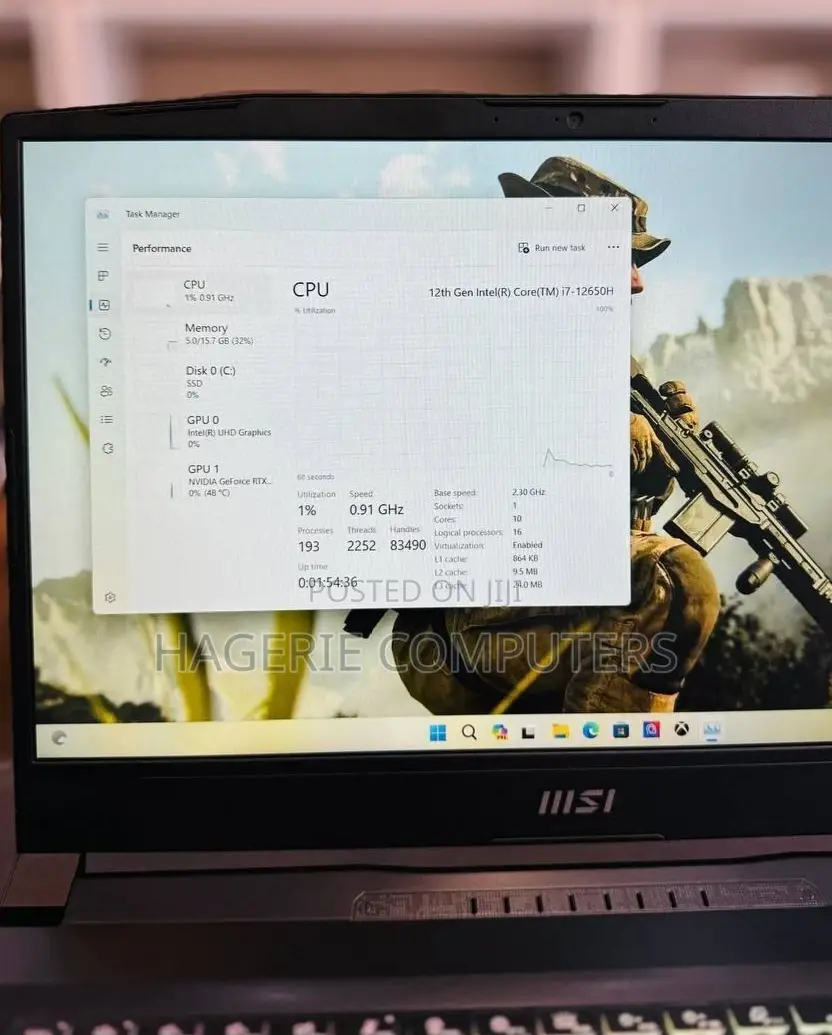 New Laptop MSI Katana 15 16GB Intel Core I7 SSD 512GB