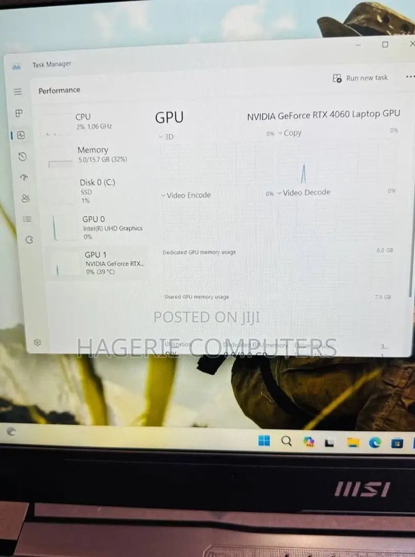 New Laptop MSI Katana 15 16GB Intel Core I7 SSD 512GB
