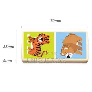 The Wooden Game Domino Farm Viga Toys