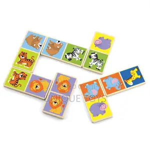 The Wooden Game Domino Farm Viga Toys