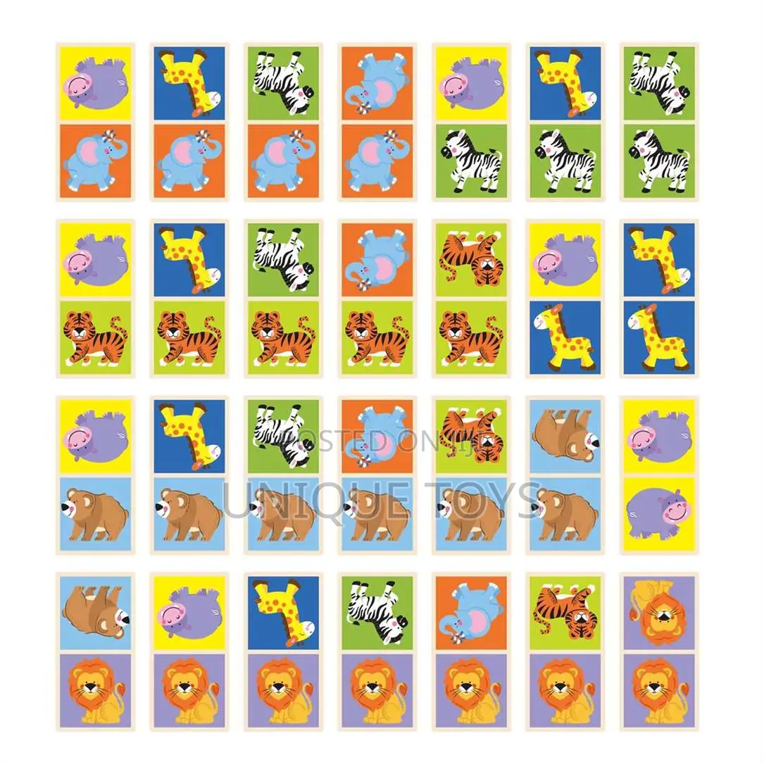 The Wooden Game Domino Farm Viga Toys