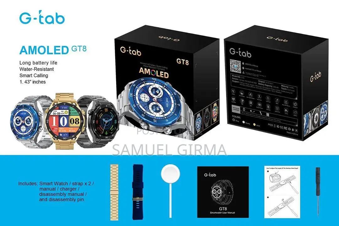 ~ G-Tab GT8 Smart Watch Original
