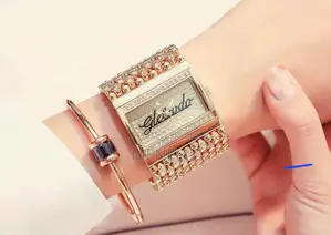 Photo - Luxury Rhinestone Rectangular Water Resistant Watch