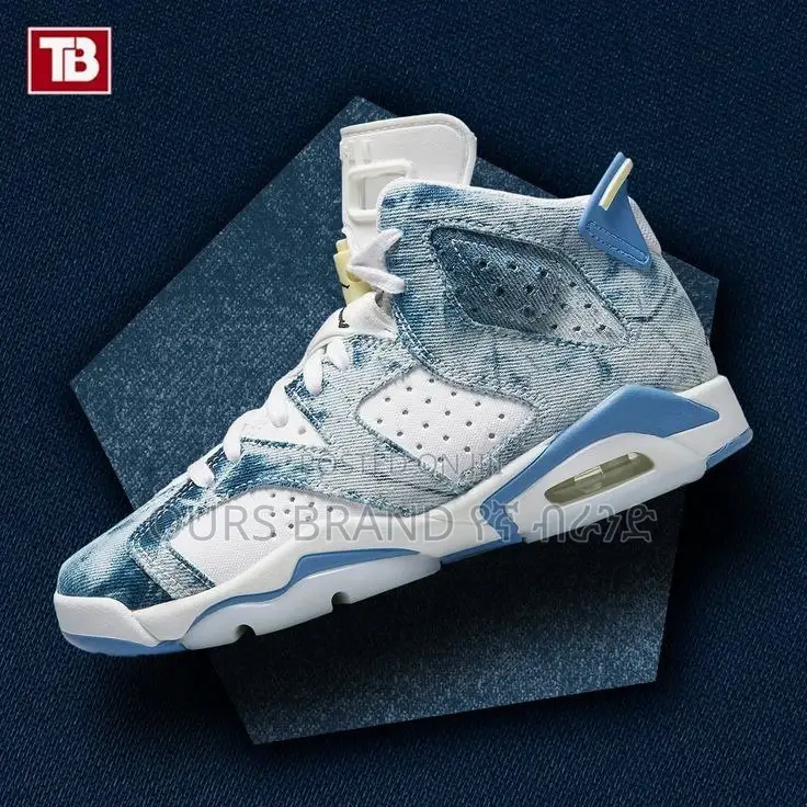 Air Jordan 6 GS "Washed #Denim" High Shoes