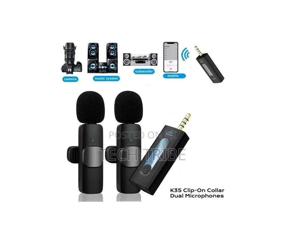 Wireless Dual Microphone for Mobile Phone and Camera