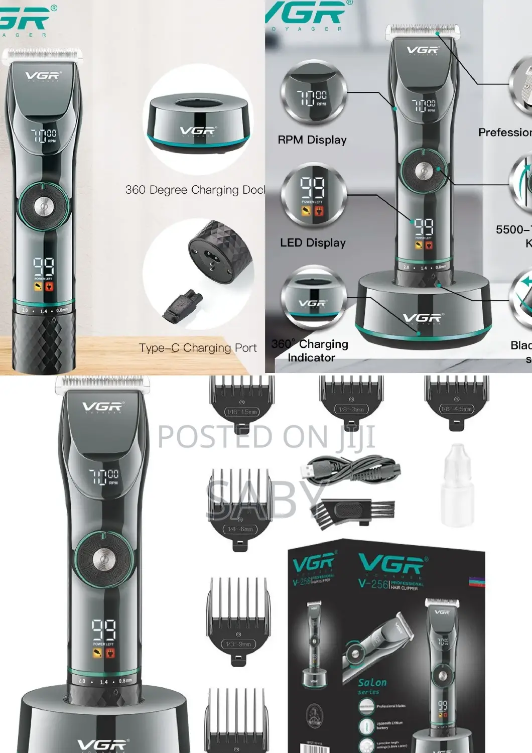 VGR Professional Cordless Hair Clipper