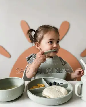 ~6 Pc Silicon Baby Feeding Set