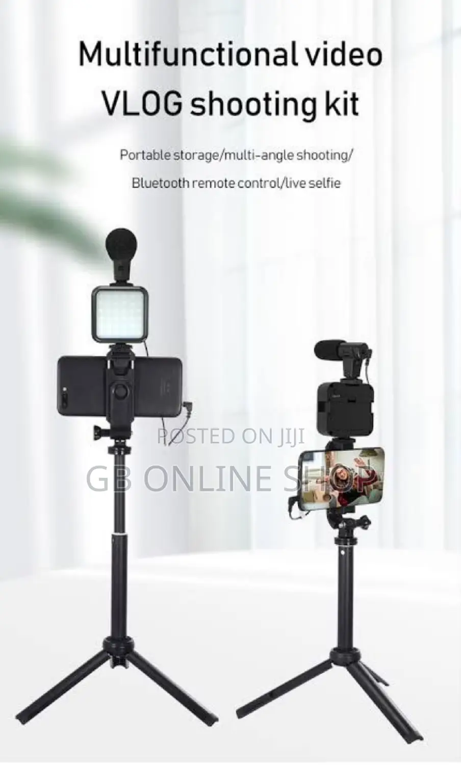 Mobile Tripod Black Video Making AY-49Z With Bluetooth Kit