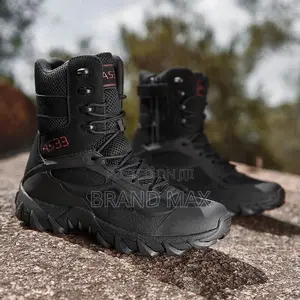 Photo - A533 Military Black Boots Master Quality