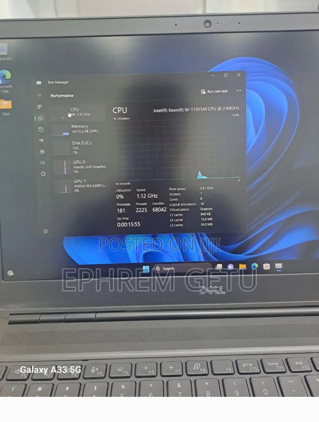 New Laptop Dell Inspiron 15 7560 16GB Intel Core I7 SSD 512GB