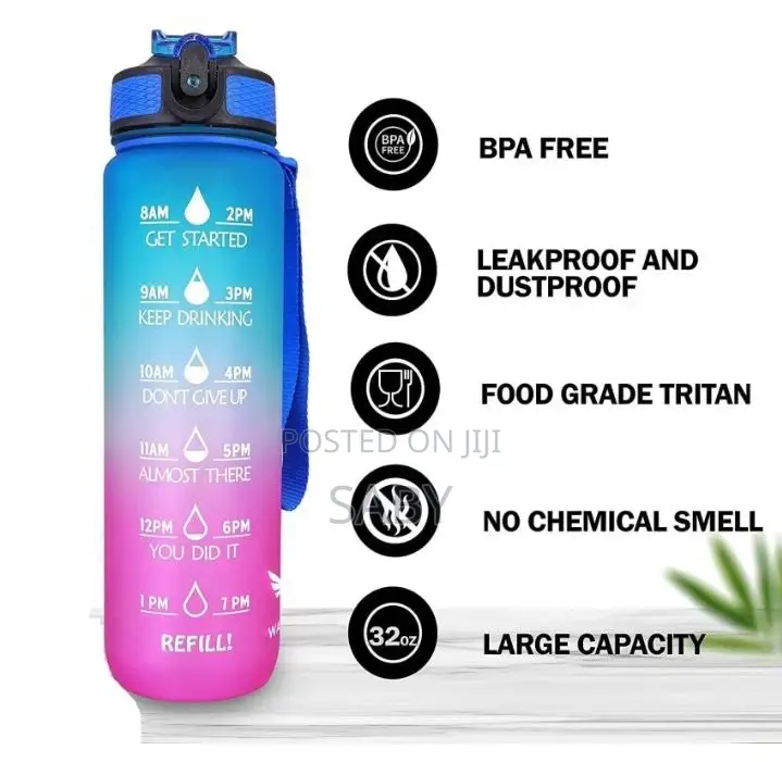 .Water Bottle With Straw