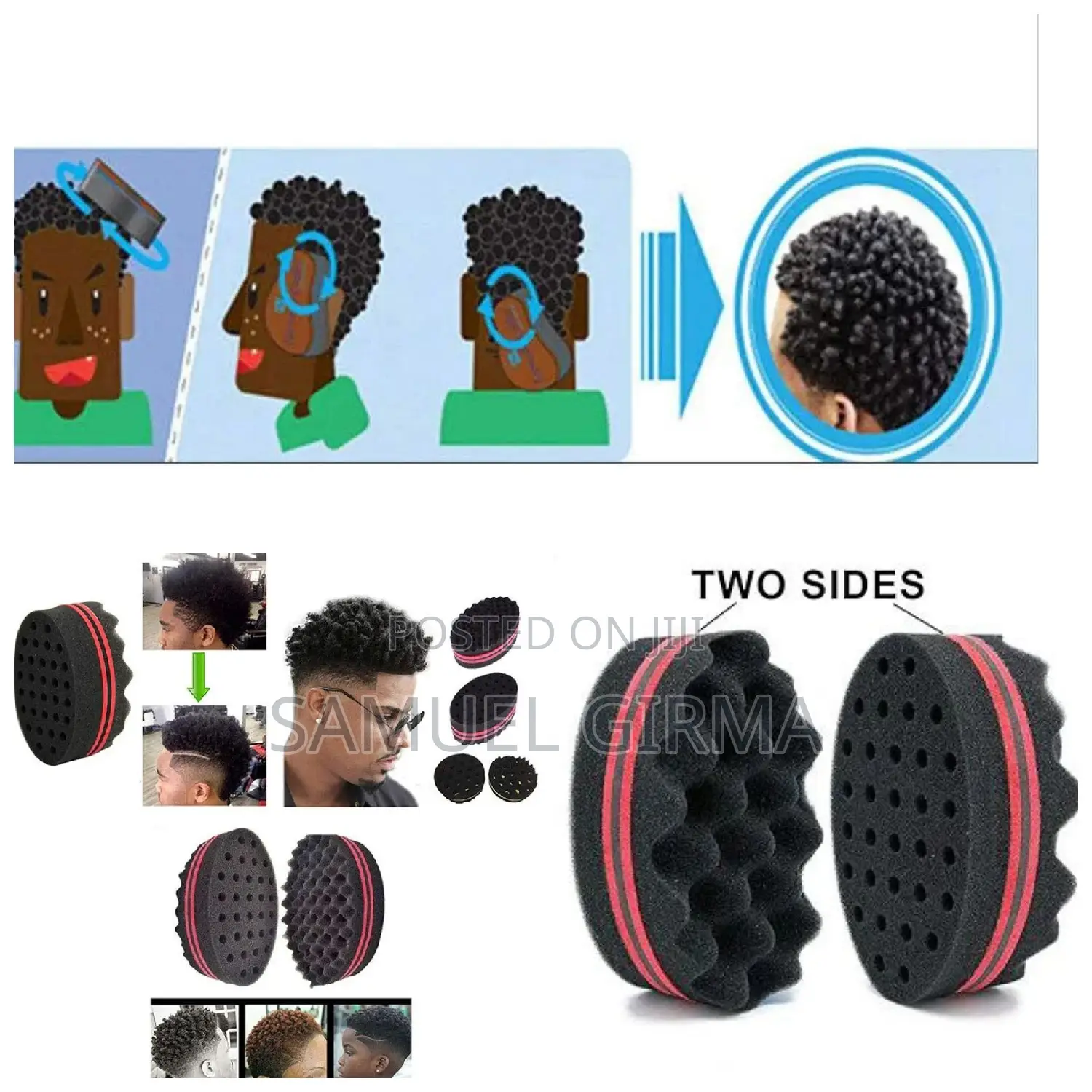 ~Big Holes Barber Hair Brush Sponge