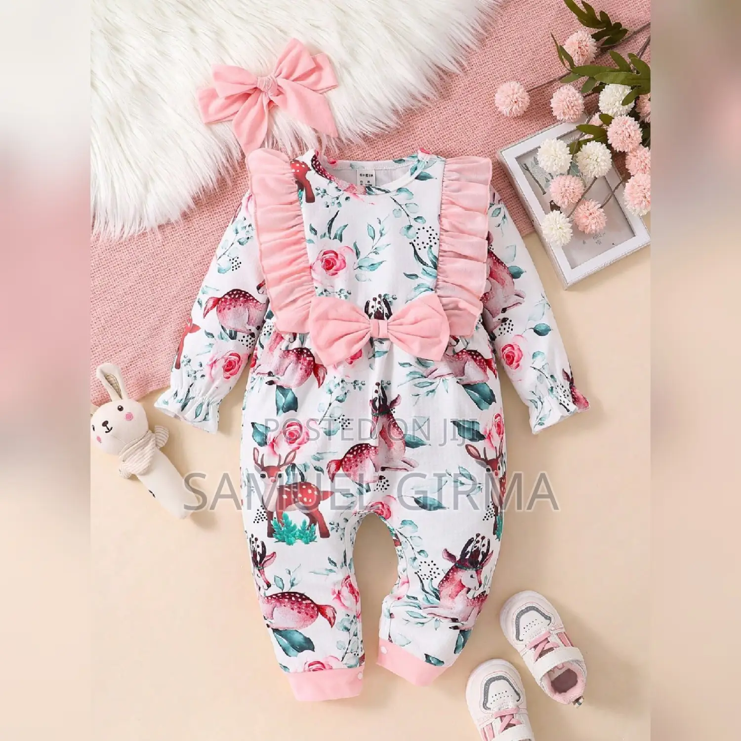 ~New Arrival Jumpsuit Headband 
12-18 Months Available