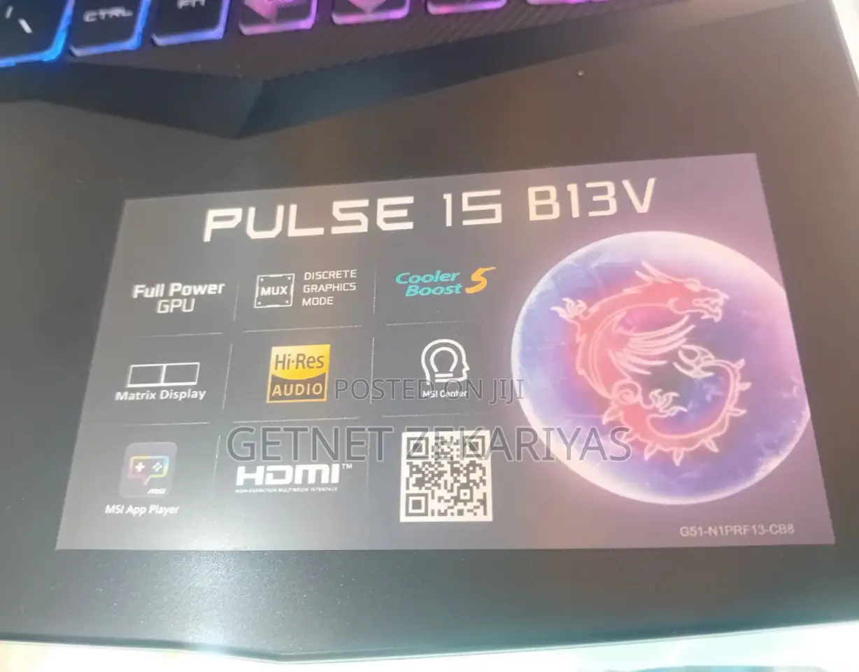New Laptop MSI Pulse GL76 16GB Intel Core I7 SSD 1T