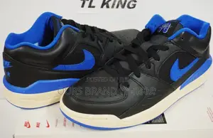 Nike Air Jordan Stadium 90 Black Varsity Royal Blue Shoes