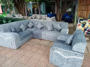 Sofa L Shape Made Of Wooden Material And Withe High Quality