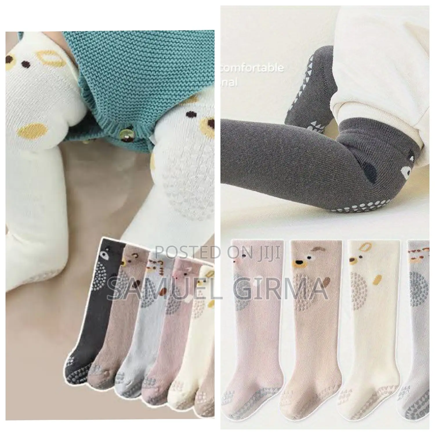 ~High Knee Baby Crawling Socks