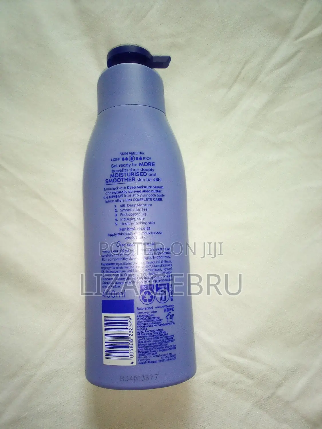 100% Original Nivea 24hrs Last Moisturizing Lotion