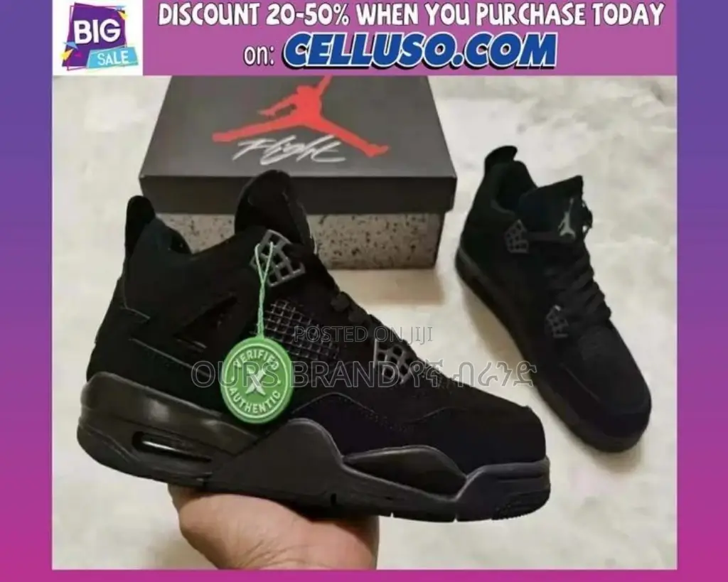 Air Jordan 4 Retro Black Cat High Master Quality Luxury Sho