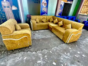 Photo - Sofa L Shape or Corner Sofa Made of Wooden Material