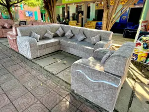 Sofa L Shape or Corner Sofa Made of Wooden Material