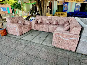 Sofa L Shape or Corner Sofa Made of Wooden Material