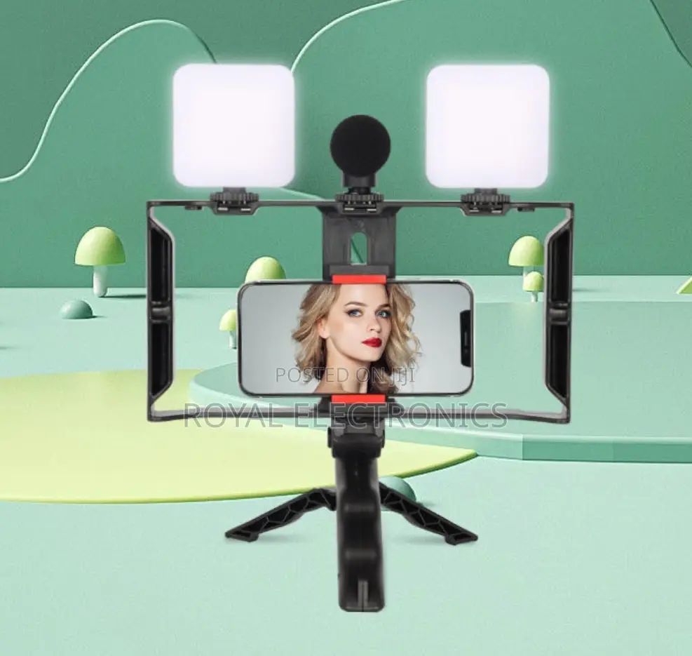 Vlogging Kit With Two Fill Lamps, Microphone and Remote