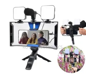 Vlogging Kit With 2 Fill Lamps + Microphone + Tripod +Remote