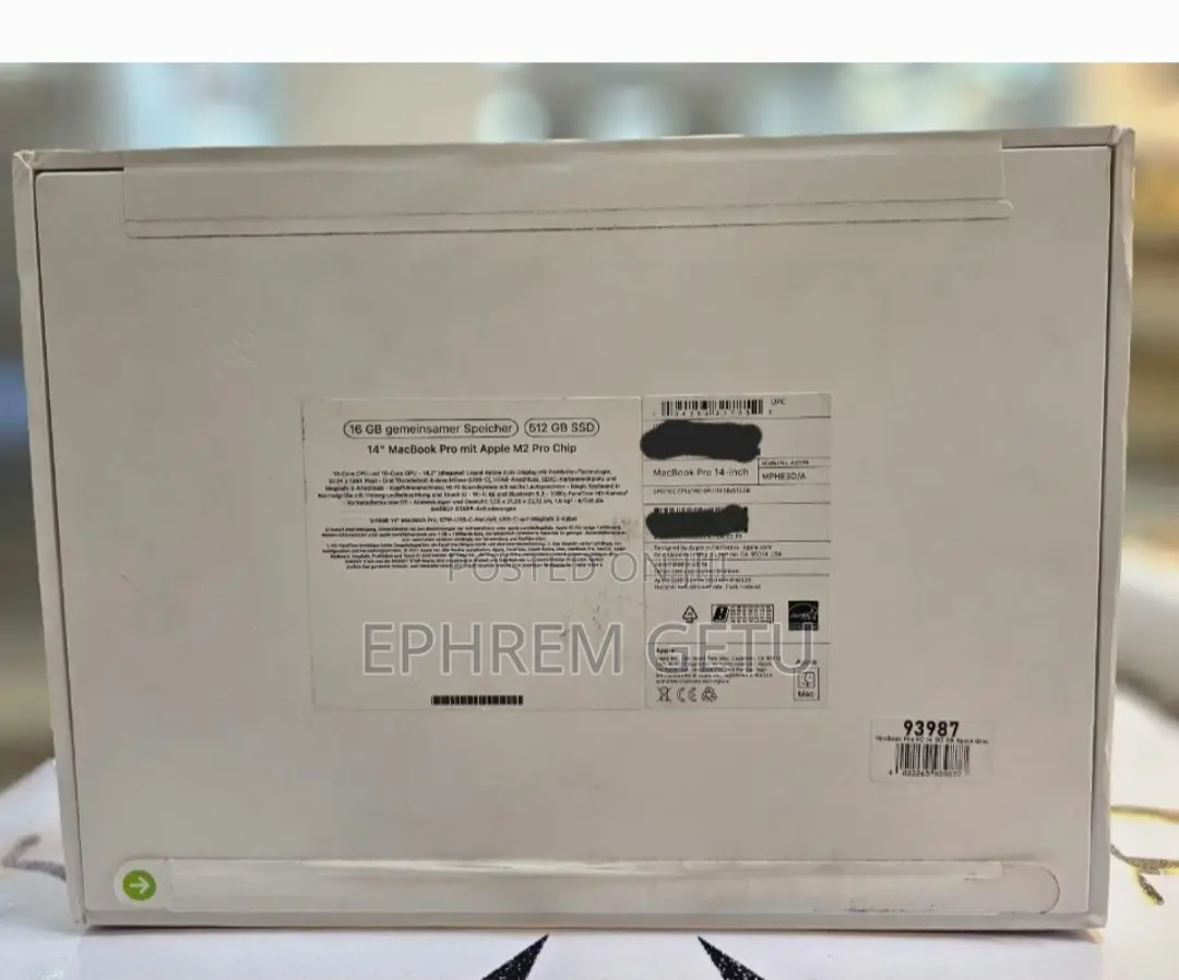 New Laptop Apple MacBook Pro 2022 M2 16GB Apple M2 SSD 512GB