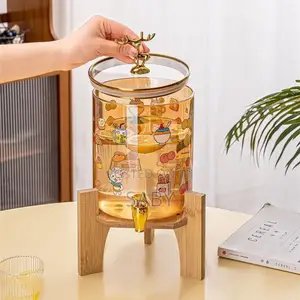 Photo - 3.6L Glass Dispenser Jar With Bamboo Stand