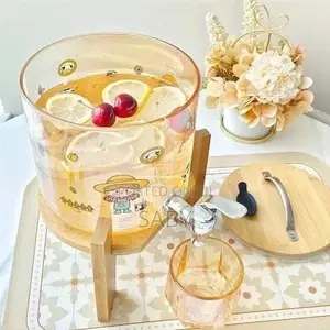 3.6L Glass Dispenser Jar With Bamboo Stand