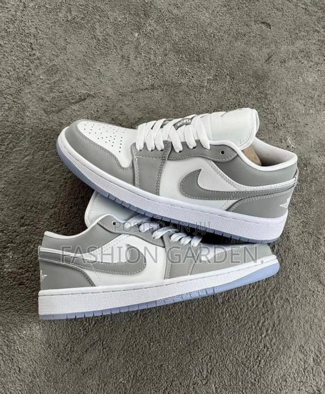 Original Nike Air Jordan 1 Low Wolf Grey Shoes for Woman's