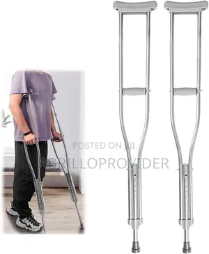 Photo - Underarm Crutches for Adult, Aluminum, Adjustable Height Cru