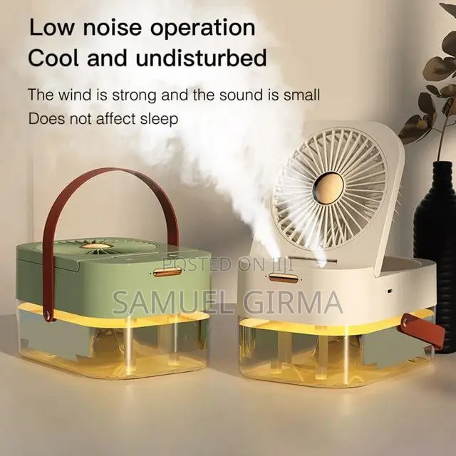 Dual Spray Night Light Spray Humidifier With Conditioner Fan