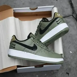 Original Nike Air Force 1 Low ‘07 Double Swoosh Olive Shoes