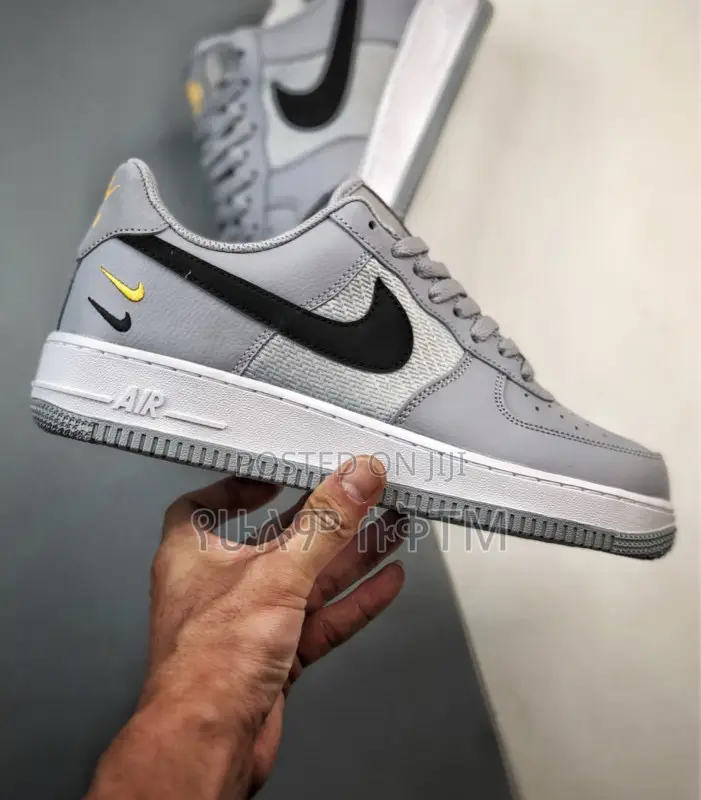 Original Nike Air Force 1 Low 07’ Double Swoosh Gray Shoes