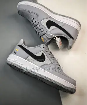 Original Nike Air Force 1 Low 07’ Double Swoosh Gray Shoes
