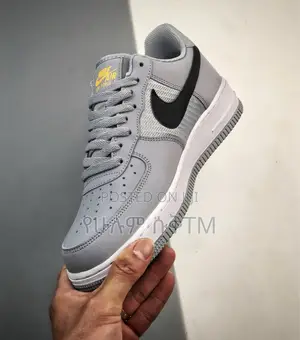 Original Nike Air Force 1 Low 07’ Double Swoosh Gray Shoes
