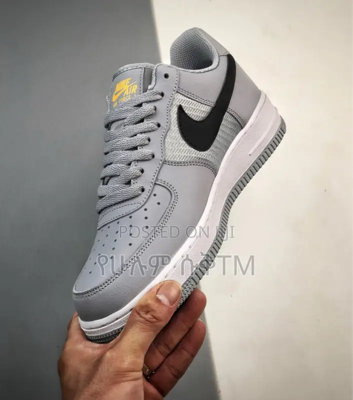 Original Nike Air Force 1 Low 07’ Double Swoosh Gray Shoes