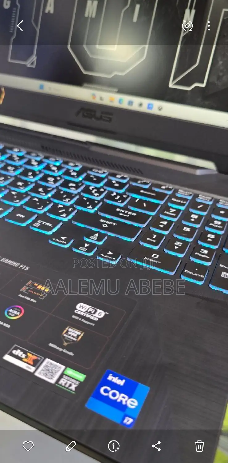 New Laptop Asus TUF Gaming A15 16GB Intel Core I7 SSD 1T