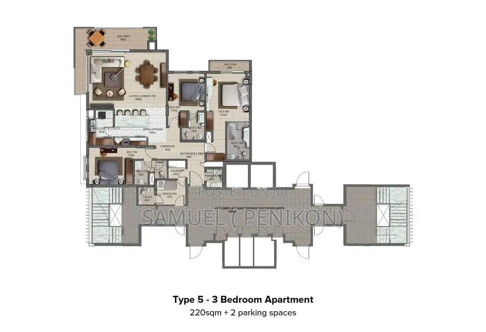 3bdrm Apartment in Grand View Apartment, Bole for sale