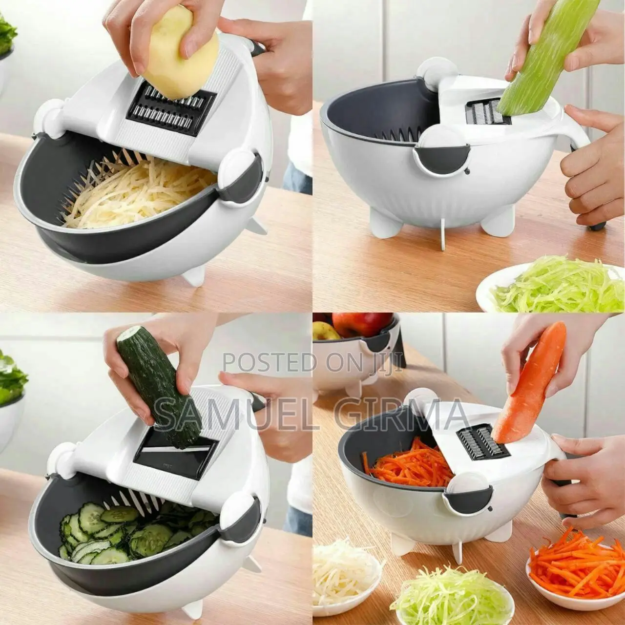 ~ Multifunctional Wet Basket Vegetable Cutter 9in1