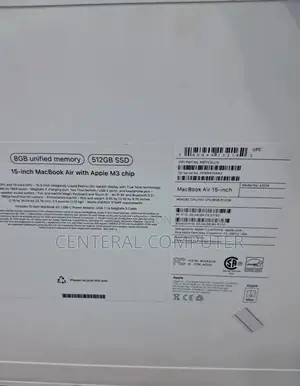 New Laptop Apple MacBook Air 2024 M3 13-Inch 8GB Apple M3 SSD 512GB