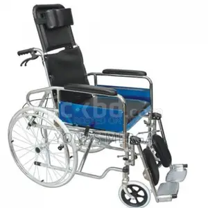 90_180 Reclining Wheelchair \Bedside Wheelchair°ኮሞድ ዊልቼር