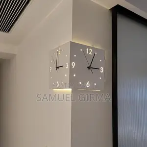 Photo - ~Double-Sided Metal Corner Wall Clock